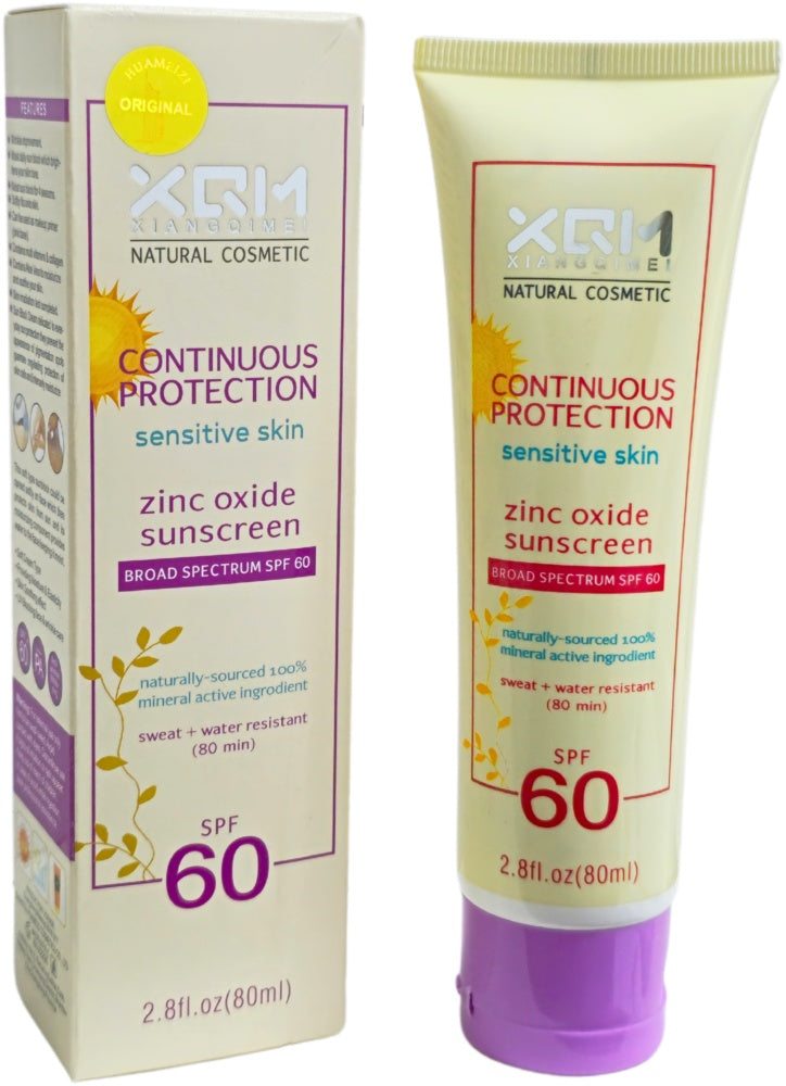 XQM Sunscreen for Sensitive Skin SPF 60 Zinc Oxide