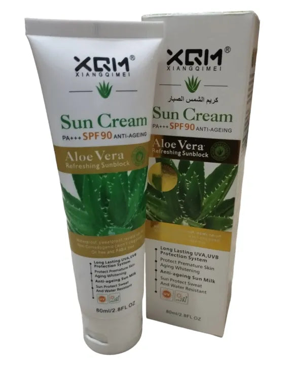 XQM Sun Cream Anti Ageing Aloe Vera SPF 90 refreshing sunblock