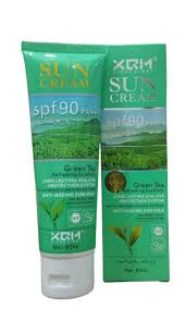 XQM Sun Cream Anti Ageing Green Tea SPF 90
